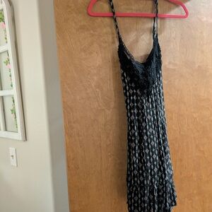 American Rag Black and White Patterned Dress